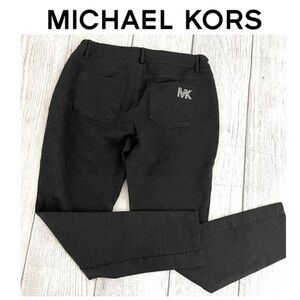 MICHAEL KORS Women’s Slim Fit Heather Grey Stretch Pants with LOGO on back Sz 8P